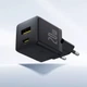 Cетевое зарядное устройство Baseus P10111608113-00 Palm Fast Charger 20W с двумя портами Type-C + USB Black - изображение 7