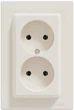 Розетка двойная Schneider Electric Asfora 220 В без заземления Кремовая (EPH9700123) - изображение 4