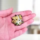 Значок (пин) BROCHE брошь бижутерия Хэллоуин Корова с тыквой разноцветный BRGV114793 - изображение 2
