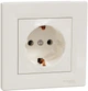 Розетка Schneider Electric Asfora с заземлением Кремовая с рамкой (EPH2900123) - изображение 1