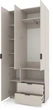 Шкаф Metkas Home A002R 1000x420x2300 ЛДСП Кашемир (MA002R-K) - изображение 2