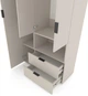 Шкаф Metkas Home A002R 1000x420x2300 ЛДСП Кашемир (MA002R-K) - изображение 4