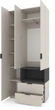 Шкаф Metkas Home A002R 1000x420x2300 ЛДСП Кашемир-Антрацит (MA002R-KA) - изображение 2