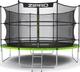 Батут Zipro Jump Pro з внутрішньою сіткою 12 футів 374 см чорно-зелений - изображение 1