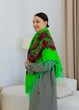 Хустка вовняна з бахромою 120х120 см. (салатова) - изображение 2