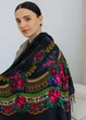 Хустка вовняна з бахромою 120х120 см. (чорна) - изображение 5