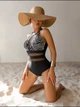 Слитный купальник Fuba 190005 черный;белый ;бедра 107-110 см ; грудь 2B-3C ; 44 (2XL) - изображение 7