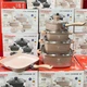 Набір каструль із гранітним антипригарним покриттям Top Kitchen TK-00205, набір посуду 10 предметів кремовий - зображення 2