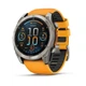 Смарт-годинник Garmin Fenix 8 51mm AMOLED Sapphire Graphite DLC Titanium with Spark Orange Silicone (010-02905-53) - изображение 1