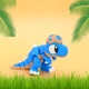 Флекси игрушка «Динозаврик T-Rex Blue» flexi, подвижная, антистресс - изображение 1
