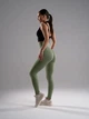 Лосины женские спортивные с эффектом push-up пуш-ап для фитнеса и йоги Бесшовные Тайтсы Оливковый Зеленый размер S (70128) - изображение 6