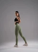Лосины женские спортивные с эффектом push-up пуш-ап для фитнеса и йоги Бесшовные Тайтсы Оливковый Зеленый размер S (70128) - изображение 9