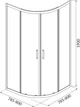 Душевая кабина полукруглая CERSANIT BRASCO 80х80х190 S168-003 с раздвижными дверьми черный - изображение 4