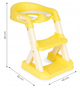 Nakładka na toaletę ze schodkami EcoToys biało-żółta (5903769978991) - obraz 5