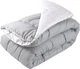 Одеяло Руно зимнее полуторное 140х205 см антиаллергенное волокно Grey White (321.52_Grey White) - изображение 1