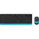 Комплект (клавиатура, мышь) беспроводной A4Tech FG1010 Black/Blue USB - изображение 4