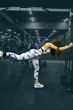 Спортивный комплект тройка рашгард топ лосины с эффектом push up пуш ап Женский фитнес костюм S Белый (70006 / 70023) - изображение 12