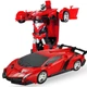 Машинка трансформер на пульті управління, Lamborghini Robot Car, червоний, дитяча машинка на радіокеруванні - зображення 9