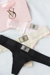 Набор хлопковых трусиков Victoria's Secret Cotton Shine Patch Thong Panty размер XS - изображение 3
