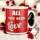 Большая керамическая кружка "All you need is LOVE", 1 литр, Красная (Кружка гигант) - изображение 9
