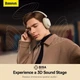 Беспроводные наушники Baseus Bowie D05 (Bluetooth 5.3, аудиокабель Type-C to 3.5 мм, 600 мАч, быстрая зарядка, 70 часов работы) - Бежевый - изображение 10