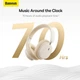Беспроводные наушники Baseus Bowie D05 (Bluetooth 5.3, аудиокабель Type-C to 3.5 мм, 600 мАч, быстрая зарядка, 70 часов работы) - Бежевый - изображение 11