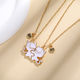 Парные подвески Fashion Jewerly "неразлучники" для подружек в виде котиков белые бижутерия золотистые (SVS) - изображение 1