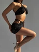 Комплект женского белья юбкой и стразами SM2320іі Simply sexy Черный S - изображение 2