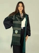 Шарф факультета Слизерин Slytherin из Гарри Поттера с бахромой Тёмно зеленый 180х20 см (90014) - изображение 2