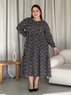 Платье из штапеля длинное весенее женское Merlini Корсо 700001186 размер 4XL-5XL Черное (700001186_4) - изображение 1