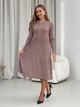 Платье в рубчик длинное весеннее женское Merlini Анно 700001502 размер L-XL Бежевое (700001502_2) - изображение 1