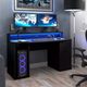 Игровой компьютерный стол с LED-подсветкой "ИгроСфера" чёрный - изображение 2