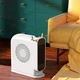 Портативный обогреватель на 500W – компактный настольный тепловентилятор для дома и офиса с рожками, зеленый - изображение 3