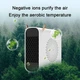 Портативный обогреватель на 500W – компактный настольный тепловентилятор для дома и офиса с рожками, зеленый - изображение 4
