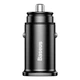 Автомобильное зарядное устройство Baseus Square Metal 30W 2USB Быстрая зарядка QC 3.0 (CCALL-DS01) Black - изображение 3