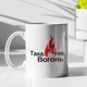 Чашка з принтом "Така як вогонь" на подарунок для подруги, сестри, дівчини керамічна 330 мл біла - зображення 1