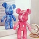Флюидный мишка DIY Creative Fluid Bear, 23см, с красками 3 шт / Набор раскраска для творчества медвежонок - изображение 2