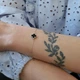 Серебряный женский браслет Цветок с Черным ониксом до 21 см Серебро 925 пробы покрыто родием бк20/1495 1.40г - изображение 3