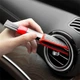 Двухсторонняя автомобильная щетка для чистки автомобиля Brosse инструмент для детейлинга и удаления пыли с вентиляции / панели приборов, 17х3.5х2 см, серо-красная (100085257) - изображение 2