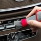 Двухсторонняя автомобильная щетка для чистки автомобиля Brosse инструмент для детейлинга и удаления пыли с вентиляции / панели приборов, 17х3.5х2 см, серо-красная (100085257) - изображение 4