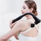 Акумуляторний масажер U-подібний для тіла м'язовий портативний Fascial Gun R01 4 насадки Чорний - зображення 4