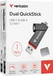 Pendrive Verbatim Dual QuickStick 1TB USB 3.2 Gen1 + Type-C Grey (32043) - obraz 6