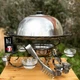 Садж блюдо для подачі шашлика Grill з підігрівом 36см повний комплект з рюмками та соусницями+ щипці - изображение 1