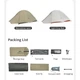 Намет надлегкий двомісний Naturehike Cloud Up Pro CNK2350WS020, 20D, пісочний - изображение 3