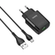 Зарядний пристрій HOCO C72Q Glorious single port QC3.0 charger set USB to MicroUSB cable Black (6931474732521) - зображення 1
