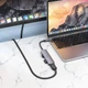 Багатофункціональний перехідник Hoco HB28 Multi-function 6in1 (Type-C to HDTV+USB3.0+USB2.0+SD+TF+PD) Metal gray - зображення 4