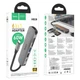 Багатофункціональний перехідник Hoco HB28 Multi-function 6in1 (Type-C to HDTV+USB3.0+USB2.0+SD+TF+PD) Metal gray - зображення 6