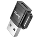 Адаптер HOCO UA31D USB male to Type-C female USB2.0 adapter Black (6942007628143) - изображение 2