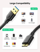 Кабель UGREEN US130 USB 3.0 A Male to Micro USB 3.0 Male Cable 0.5m Black (UGR-10840) - изображение 4