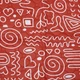 Многоразовая пеленка для собак Pelushka Red Abstraction, 40х60 см - изображение 4